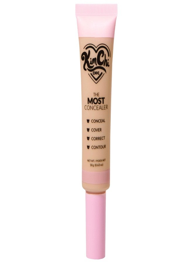 KimChi Chic Beauty The Most Concealer, Full Coverage Water Resistant Multi-Use Concealer, Conceal, Correct, Contour & Highlight, Matte Satin Finish, Brush Applicator, 0.63 oz, 04.5-Warm Alabaster - Image 4